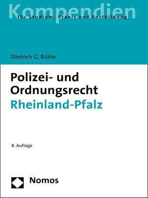 cover image of Polizei- und Ordnungsrecht Rheinland-Pfalz
